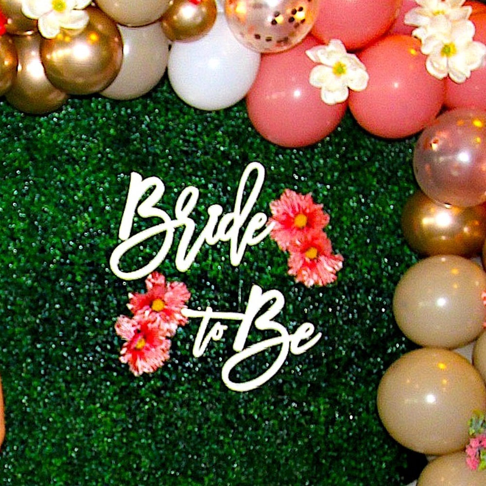 White Bride-to-Be Signage